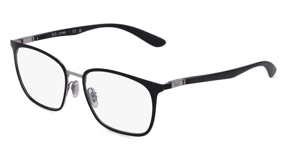 Ray-Ban RX6486 zwart zilver Hoekaanzicht