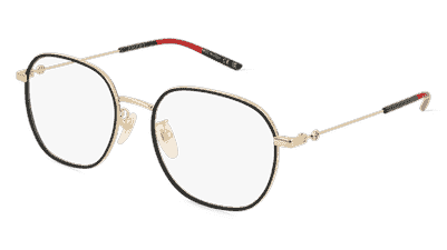 Gucci GG 1198OA Noir or Vue d'angle