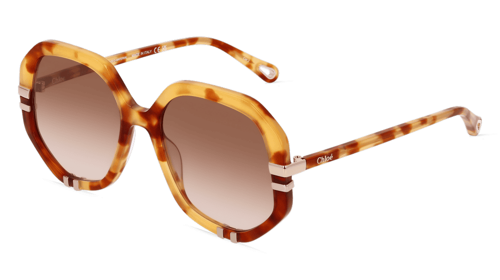 CHLOE CH0105S Geel havanna Hoekaanzicht