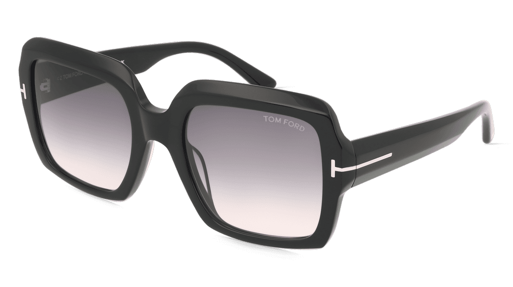 Tom Ford FT1082 KAYA Zwart glanzend Hoekaanzicht