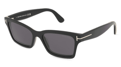 Tom Ford FT1085 MIKEL Noir brillant Vue d'angle