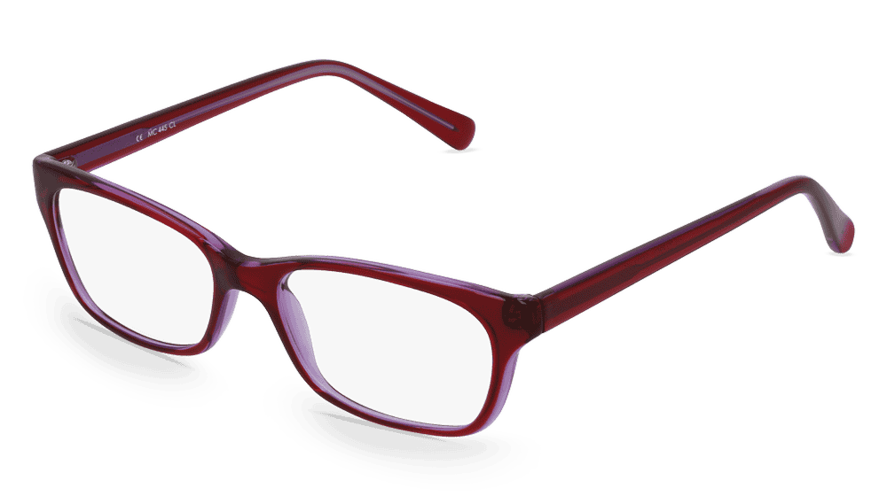 Fielmann MC 445 CL Bordeauxrood lila Hoekaanzicht