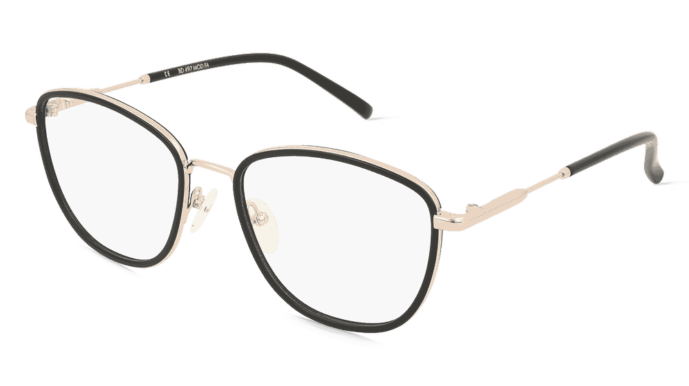 Fielmann BD 497 MOD FA Noir doré Vue d'angle