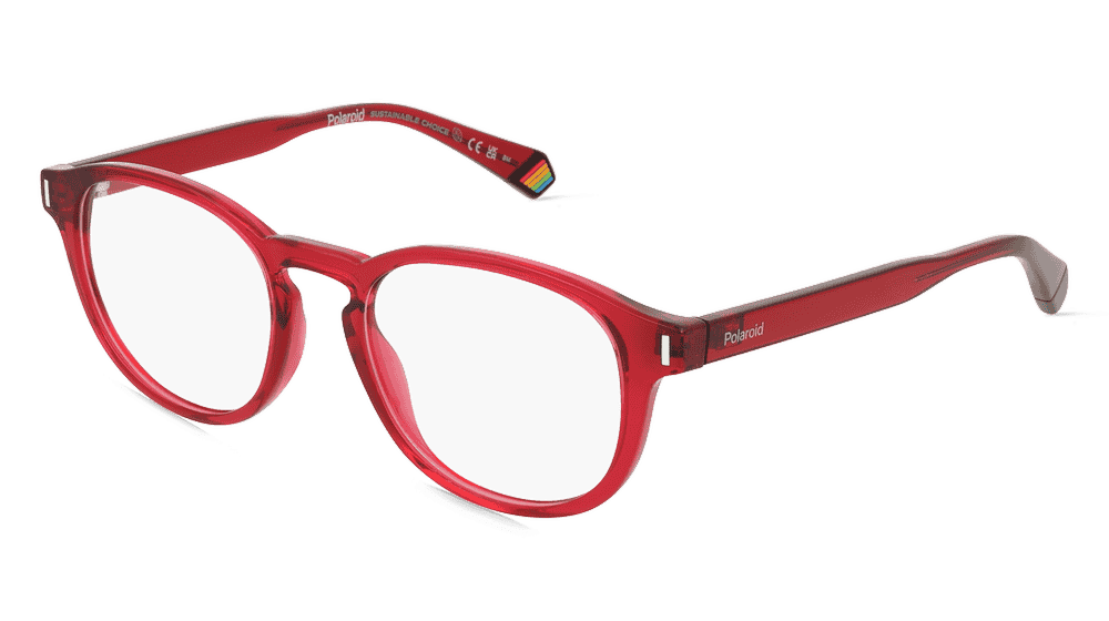 Polaroid PLD D452 Rouge transparent Vue d'angle