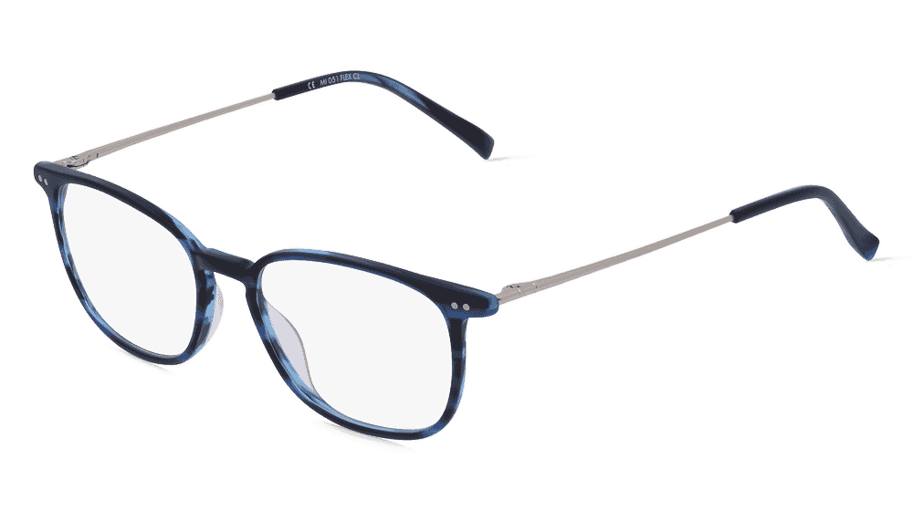 Fielmann MI 051 FLEX CL Blauw gemarmerd Hoekaanzicht