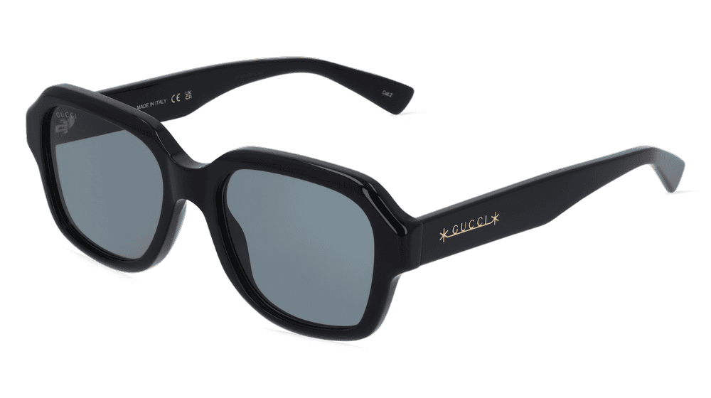 GUCCI GG1174S Noir brillant Vue d'angle