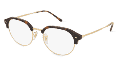 Ray-Ban RX7229 Doré Havane Vue d'angle