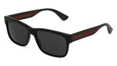 GUCCI GG0340S zwart rood Hoekaanzicht