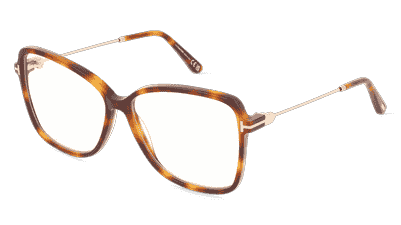Tom Ford TOM FORD FT5953-B Havanna licht Hoekaanzicht