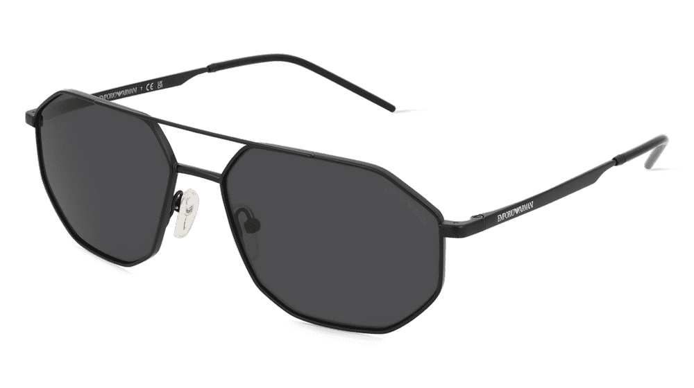 Emporio Armani EA2147 zwart mat Hoekaanzicht