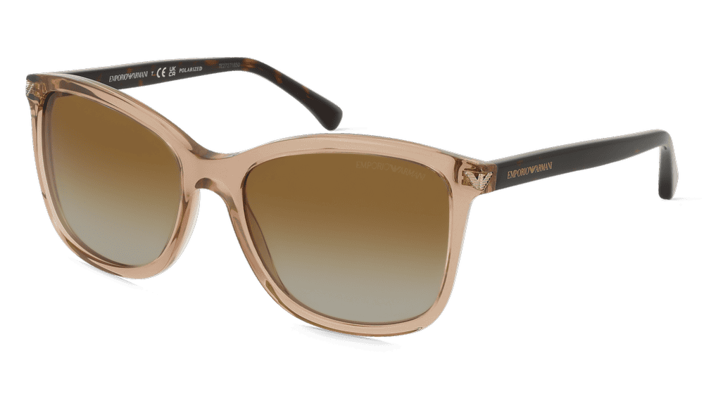 Emporio Armani EA4060 Gris transparent Vue d'angle
