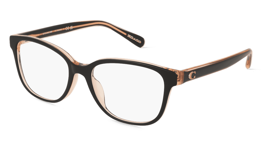 Coach HC6224U Zwart transparant Hoekaanzicht