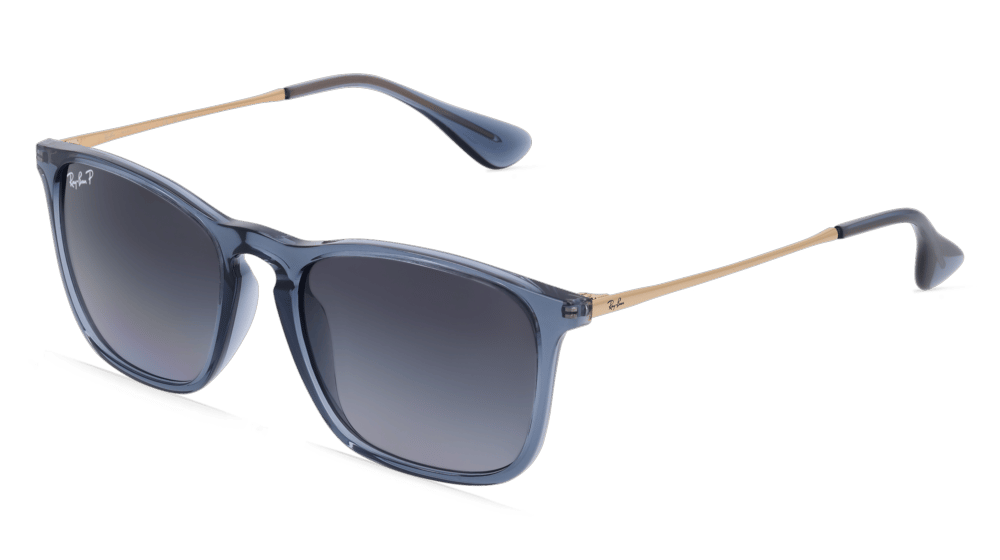 RAY-BAN RB4187 Bleu transparent Vue d'angle