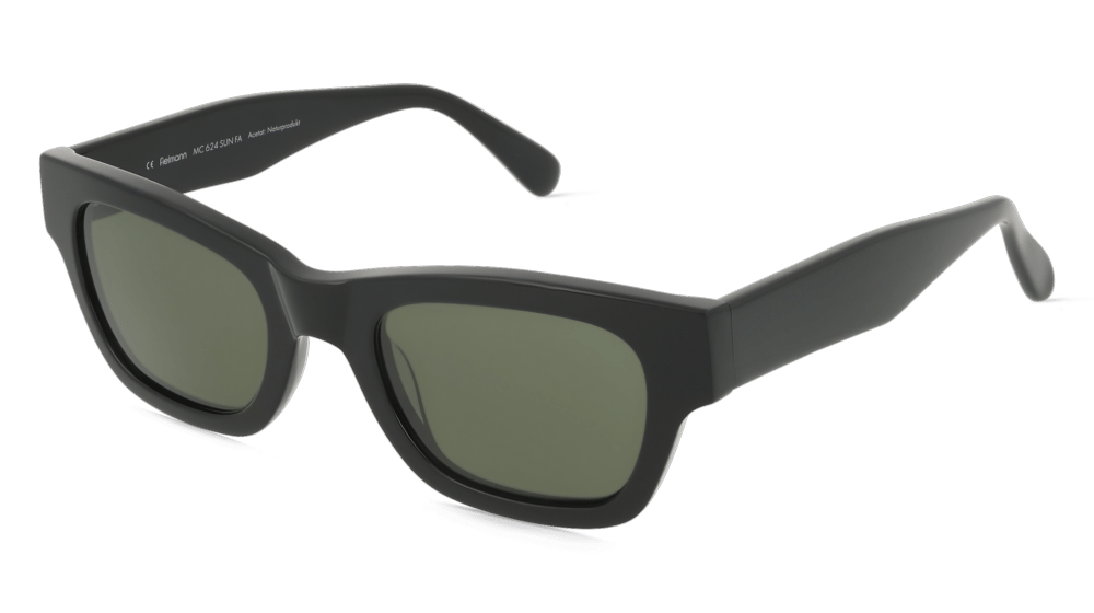 Fielmann MC 624 SUN FA SKY Noir brillant Vue d'angle