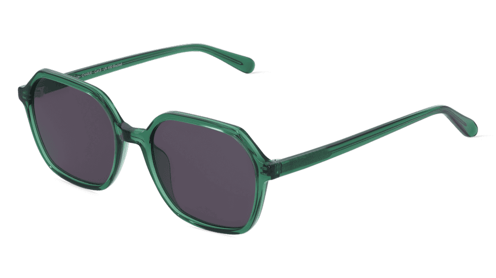Fielmann ABC 071 SUN FA CHARLIE Vert transparent Vue d'angle