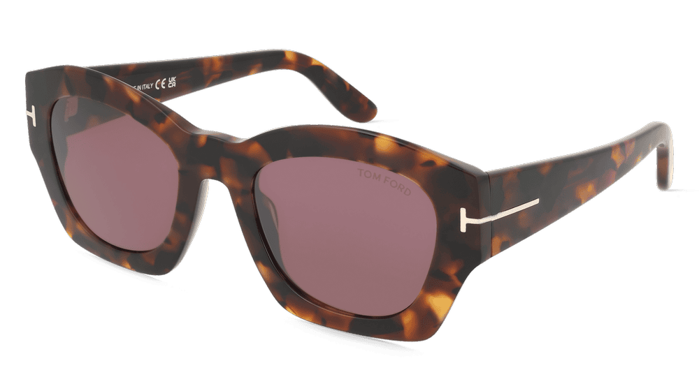 Tom Ford FT1083 GUILLIANA Havanna donker Hoekaanzicht