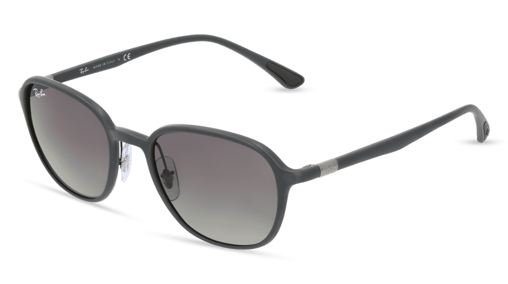 RAY-BAN RB 4341 Gris brillant Vue d'angle