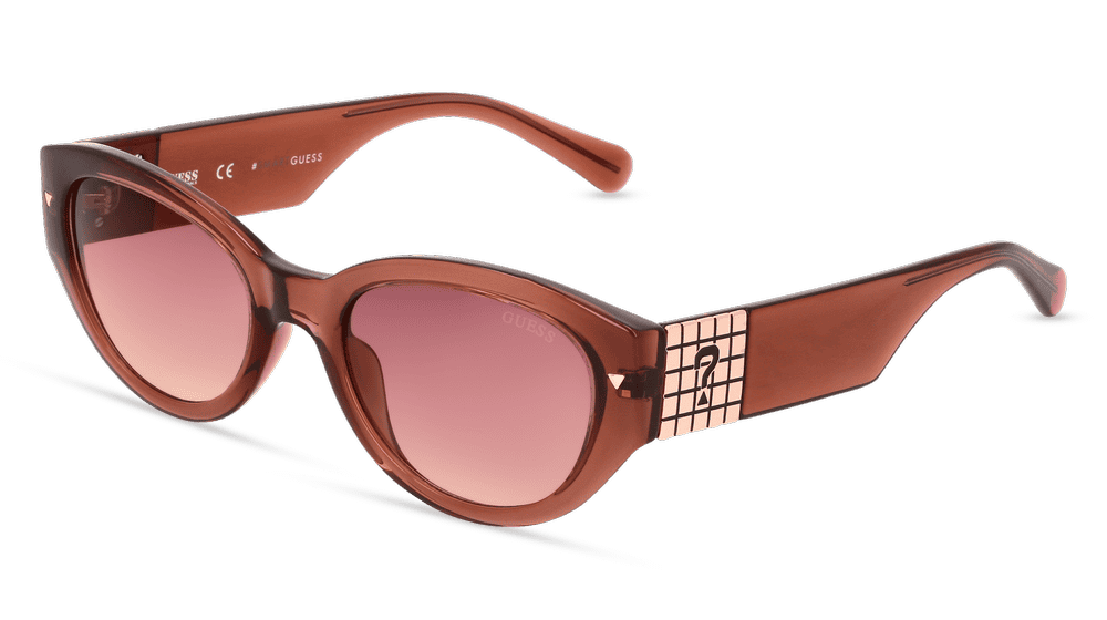 GUESS GU8241 Brun transparent Vue d'angle