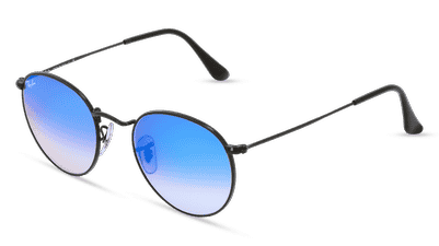 RAY-BAN RB 3447 ROUND METAL Gun glanzend Hoekaanzicht