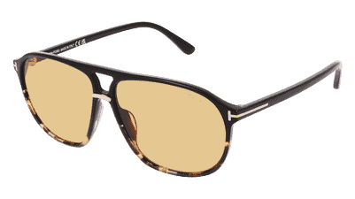 Tom Ford FT1026 BRUCE zwart Hoekaanzicht