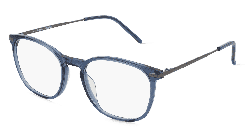 Fielmann MI 059 CL Gris gun bleu Vue d'angle