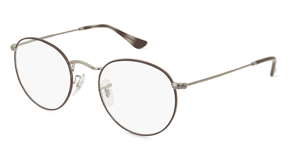 Ray-Ban 0RX3447V Gris gun Havane Vue d'angle