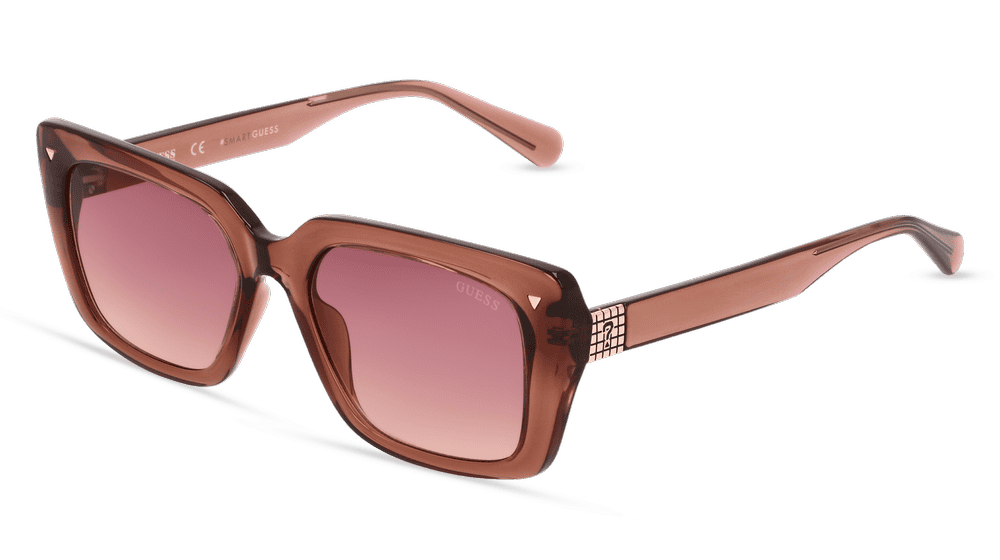 GUESS GU8243 bruin transparant Hoekaanzicht