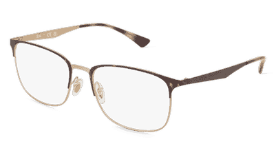Ray-Ban RX6421 zwart zilver Hoekaanzicht