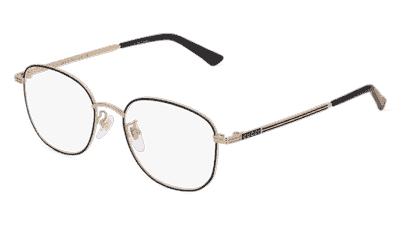 GUCCI GG0838OK zwart goud Hoekaanzicht