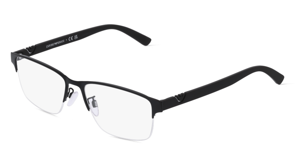 Emporio Armani EA1138 zwart mat Hoekaanzicht