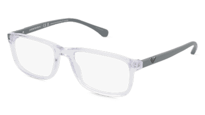 Emporio Armani EA3098 zwart mat Hoekaanzicht