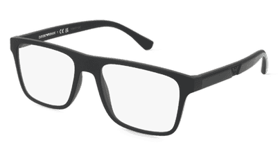 Emporio Armani EA4115 zwart mat Hoekaanzicht
