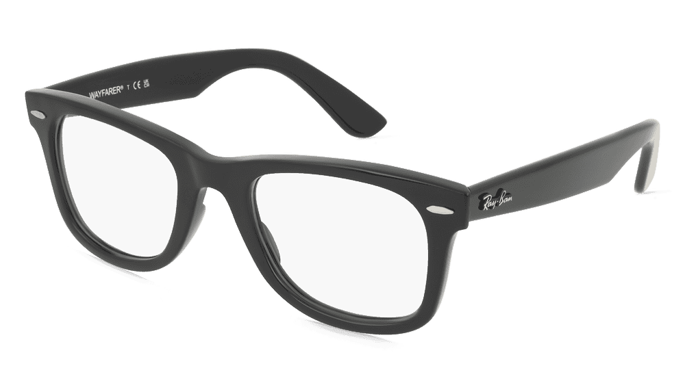 Ray-Ban RX4340V zwart Hoekaanzicht