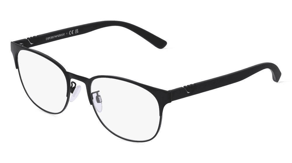 EMPORIO ARMANI EA1139 Noir mat Vue d'angle