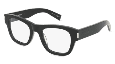 Saint Laurent SL 698 BOLD CORNER ANGLE Zwart transparant Hoekaanzicht