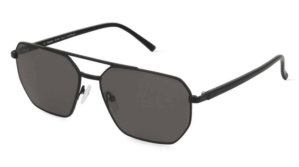 Fielmann BD 575 SUN CL RICHARD zwart Hoekaanzicht