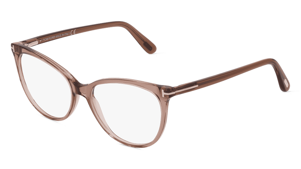 Tom Ford FT5513 Brun transparent Vue d'angle