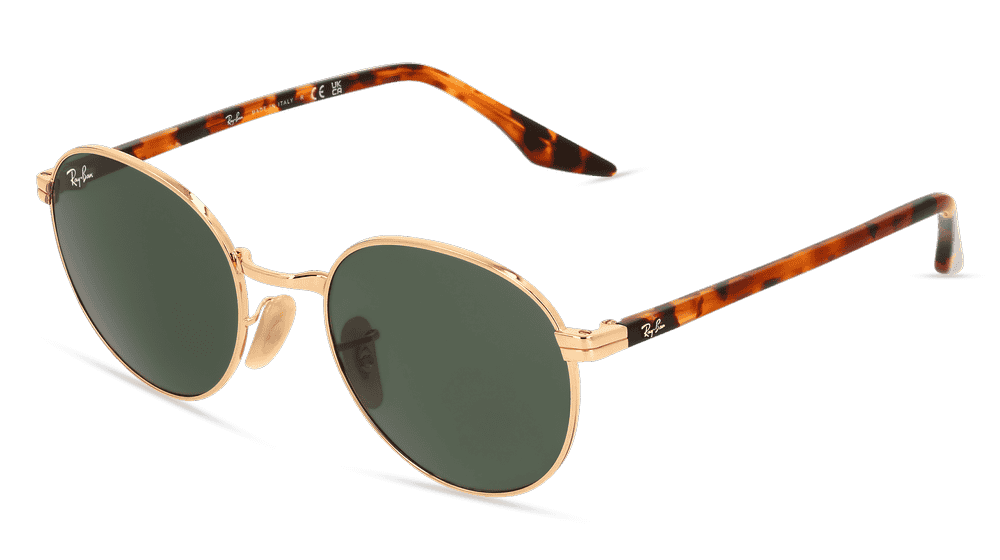 RAY-BAN RB 3691 Goud glanzend Hoekaanzicht