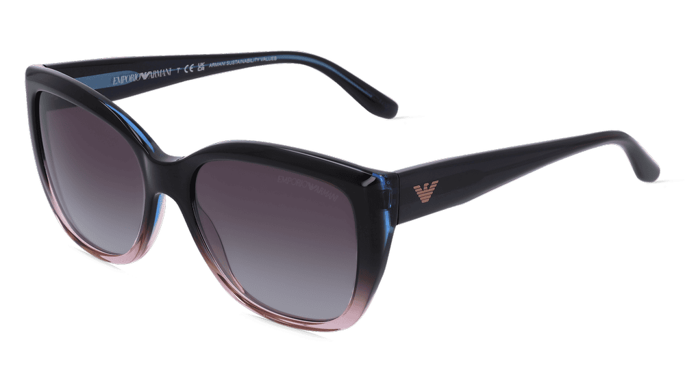 Emporio Armani EA 4198 Blauw degradé Hoekaanzicht