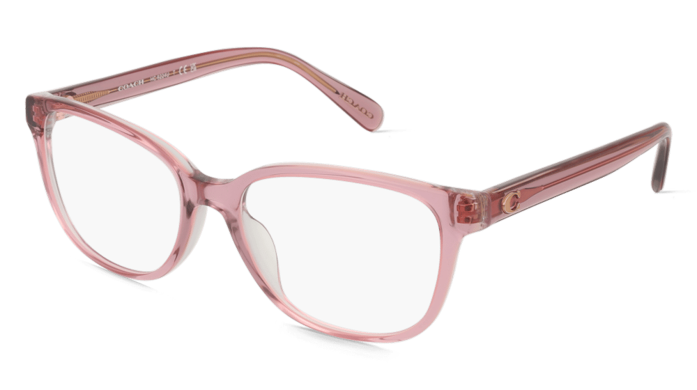 Coach HC6224U roze transparant Hoekaanzicht