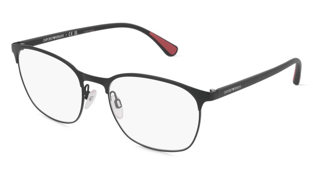 Emporio Armani EA1114 Noir mat Vue d'angle