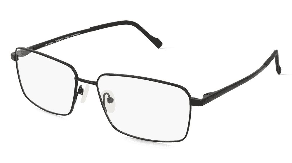 Fielmann COMFORT 129 FLEX CL zwart mat Hoekaanzicht