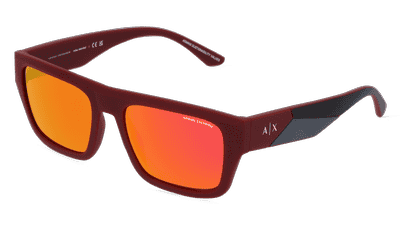 EMPORIO ARMANI AX4124SU Rouge mat Vue d'angle