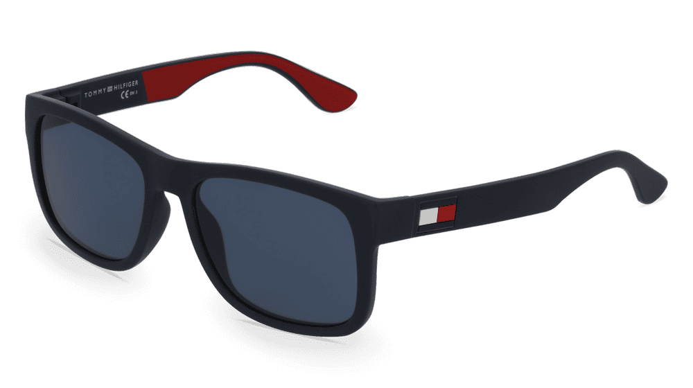 Tommy Hilfiger TH 1556/S Blauw rood Hoekaanzicht