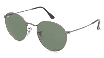 RAY-BAN RB 3447 ROUND METAL Gun glanzend Hoekaanzicht
