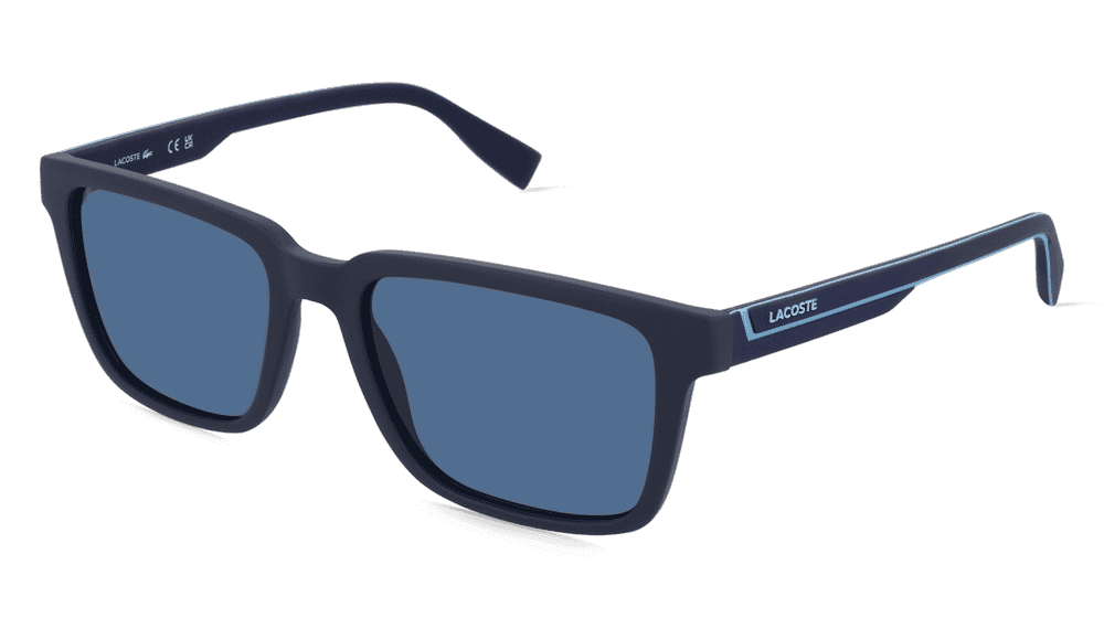 Lacoste L6032S blauw mat Hoekaanzicht