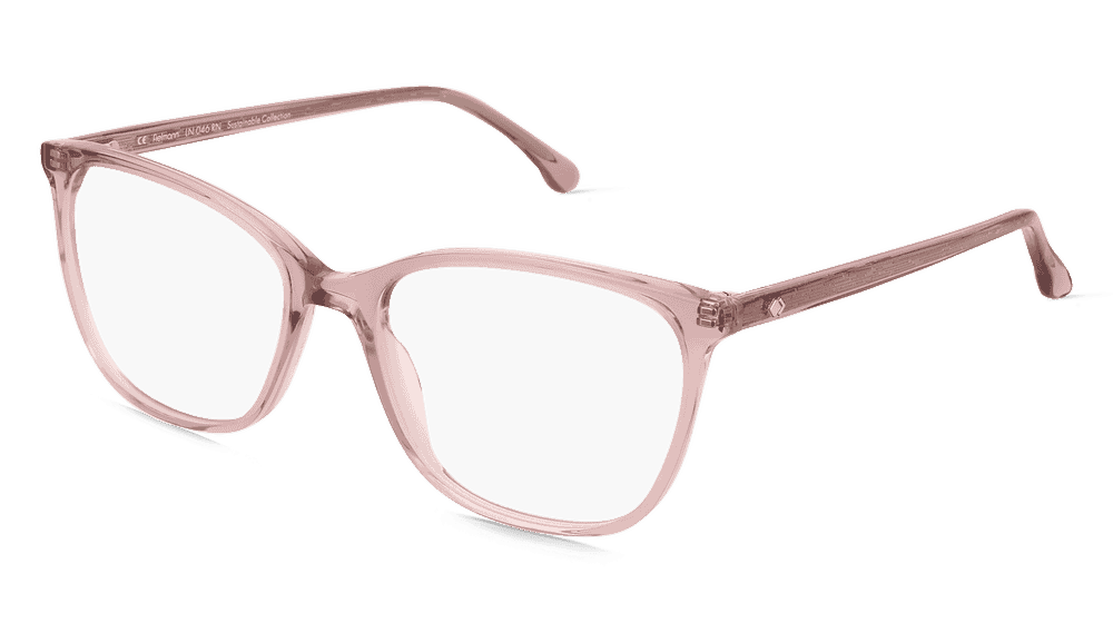 Fielmann LN 046 RN roze transparant Hoekaanzicht