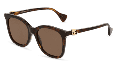 Gucci GG1071S Zwart glanzend Hoekaanzicht
