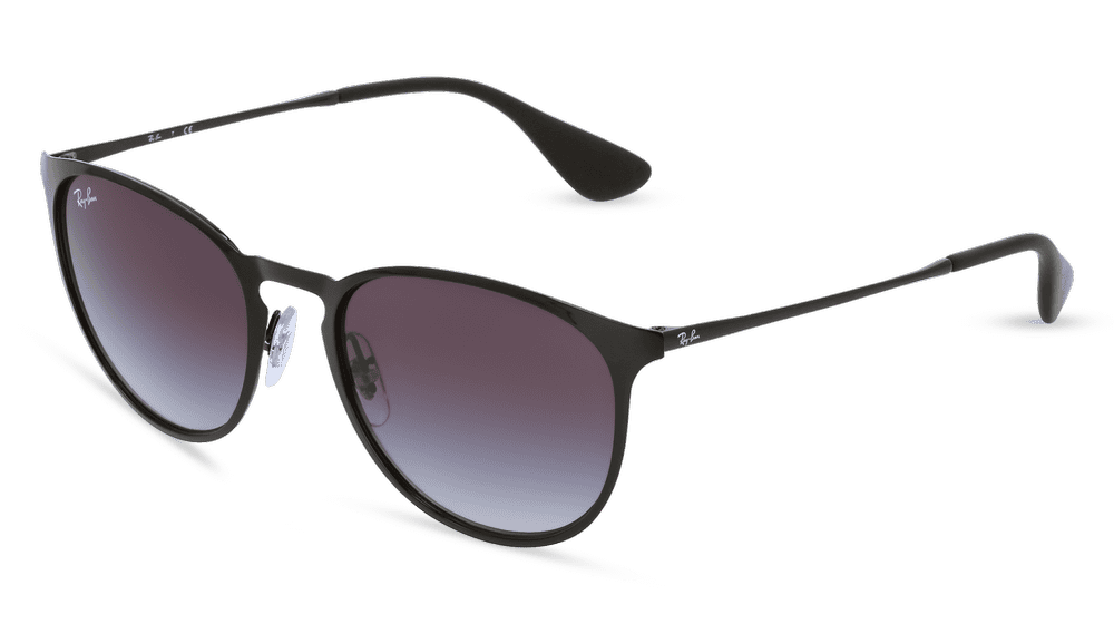 RAY-BAN RB 3539 ERIKA METAL zwart Hoekaanzicht
