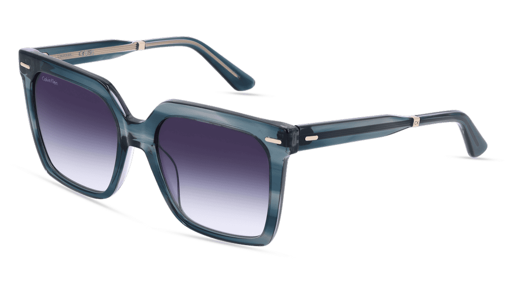CALVIN KLEIN CK22534S Bleu transparent Vue d'angle